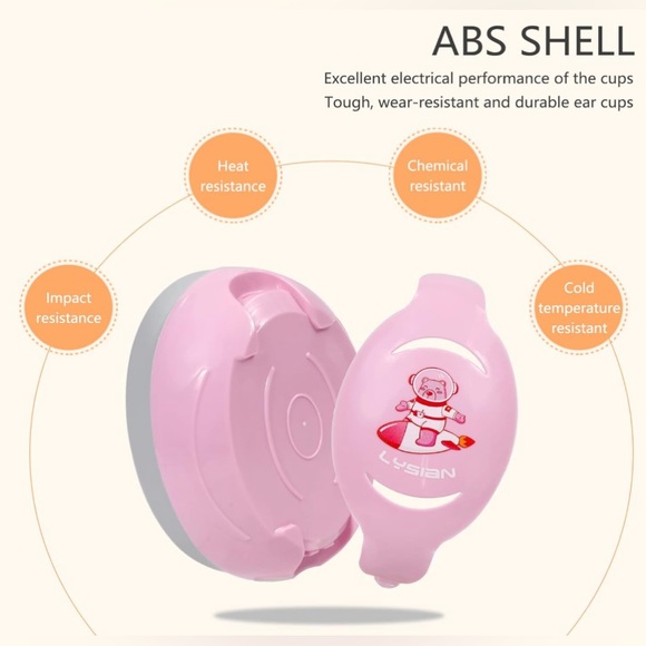 LYSIAN Pink Baby Ear Muffs Noise Cancelling Headphones Earmuffs - Picture 6 of 7